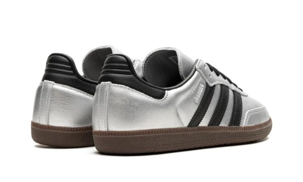 Tênis Adidas Samba OG Feminino "Silver Metallic Black Gum" Prata - Imagem 3