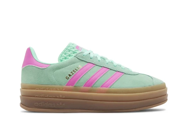Tênis Adidas Gazelle Bold 'Pulse Mint Pink' Verde / Rosa - Imagem 1