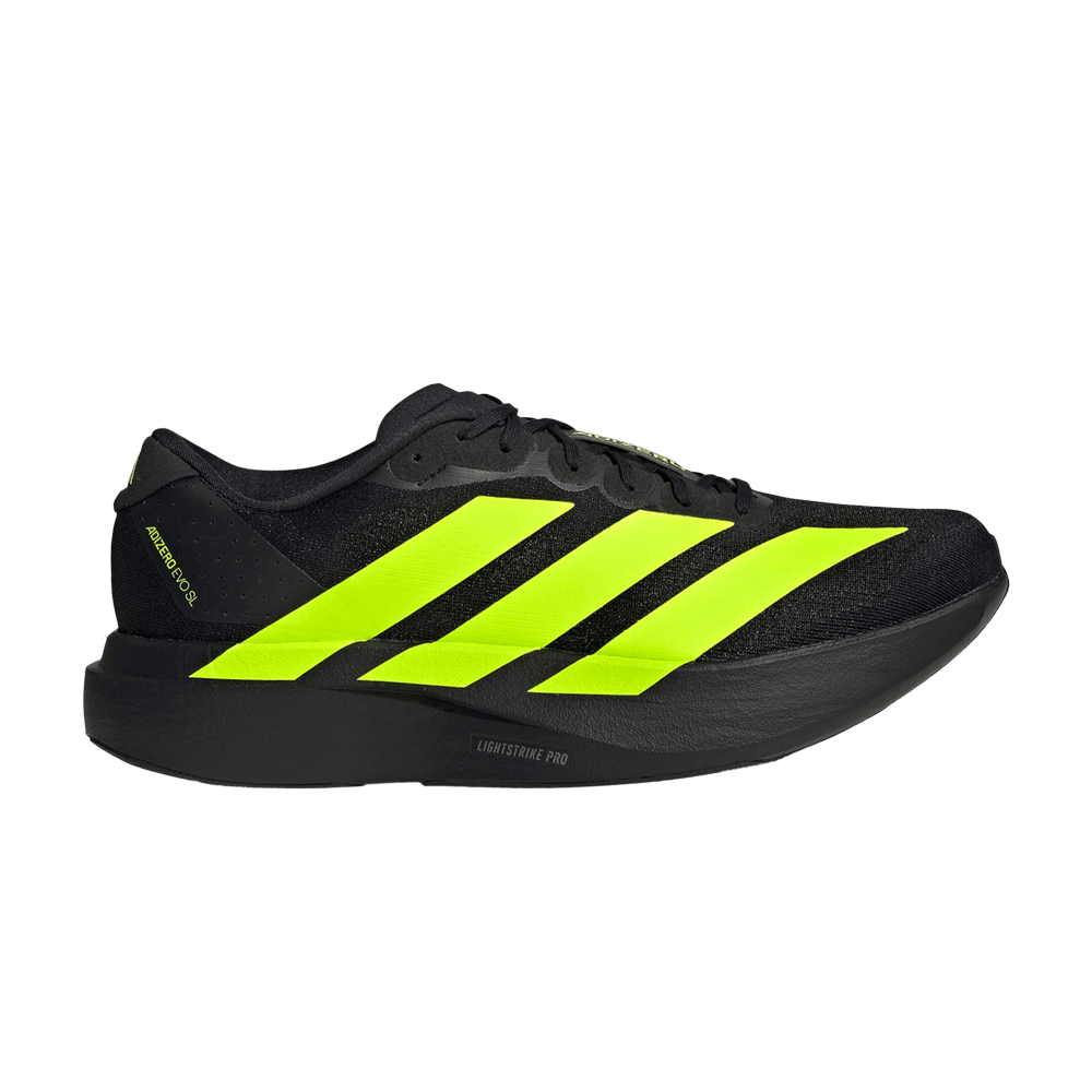 tenis-adidas-adizero-evo-sl-black-lucid-lemon-jr3420-0 Tênis Adidas Adizero Evo SL 'Black Lucid Lemon' - JR3420 - Imagem 1